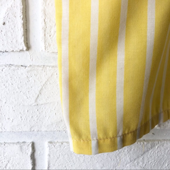 Vintage boxy cotton yellow and white stripe tank - Picture 5 of 9